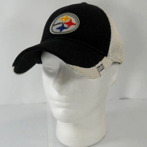 Pittsburgh Steelers Logo NFL Reebok Mesh Strapback Cap Hat Black